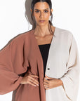 Two Sided Abaya in Brick Beige RTW