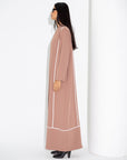 Beige Utility Abaya with Ivory Detailing RTW