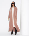 Beige Utility Abaya with Ivory Detailing RTW