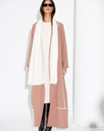 Beige Utility Abaya with Ivory Detailing RTW