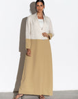 Ivory Mustard Abaya RTW