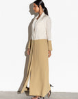 Ivory Mustard Abaya RTW