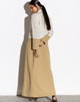 Ivory Mustard Abaya RTW