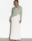 Diagonal Two Tone Mint green and Ivory RTW