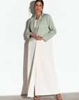 Diagonal Two Tone Mint green and Ivory RTW