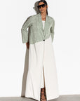 Diagonal Two Tone Mint green and Ivory RTW