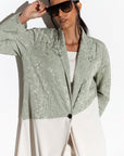 Diagonal Two Tone Mint green and Ivory RTW