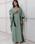 CLOAK KAFTAN IN MINT GREEN