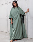 CLOAK KAFTAN IN MINT GREEN