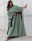 CLOAK KAFTAN IN MINT GREEN