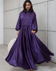 LOOSE STRIPE KAFTAN IN PURPLE