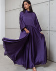 LOOSE STRIPE KAFTAN IN PURPLE