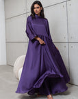 LOOSE STRIPE KAFTAN IN PURPLE