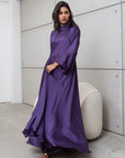 LOOSE STRIPE KAFTAN IN PURPLE