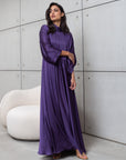 LOOSE STRIPE KAFTAN IN PURPLE