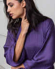 LOOSE STRIPE KAFTAN IN PURPLE