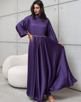 LOOSE STRIPE KAFTAN IN PURPLE