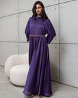 LOOSE STRIPE KAFTAN IN PURPLE