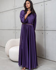 LOOSE STRIPE KAFTAN IN PURPLE