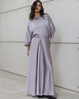 LOOSE STRIPE KAFTAN IN GREY