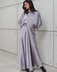 LOOSE STRIPE KAFTAN IN GREY