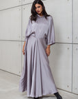 LOOSE STRIPE KAFTAN IN GREY