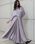 LOOSE STRIPE KAFTAN IN GREY