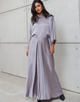 LOOSE STRIPE KAFTAN IN GREY