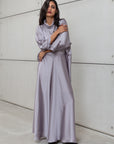 LOOSE STRIPE KAFTAN IN GREY