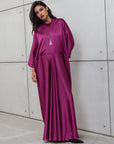 LOOSE STRIPE KAFTAN IN PINK