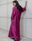 LOOSE STRIPE KAFTAN IN PINK