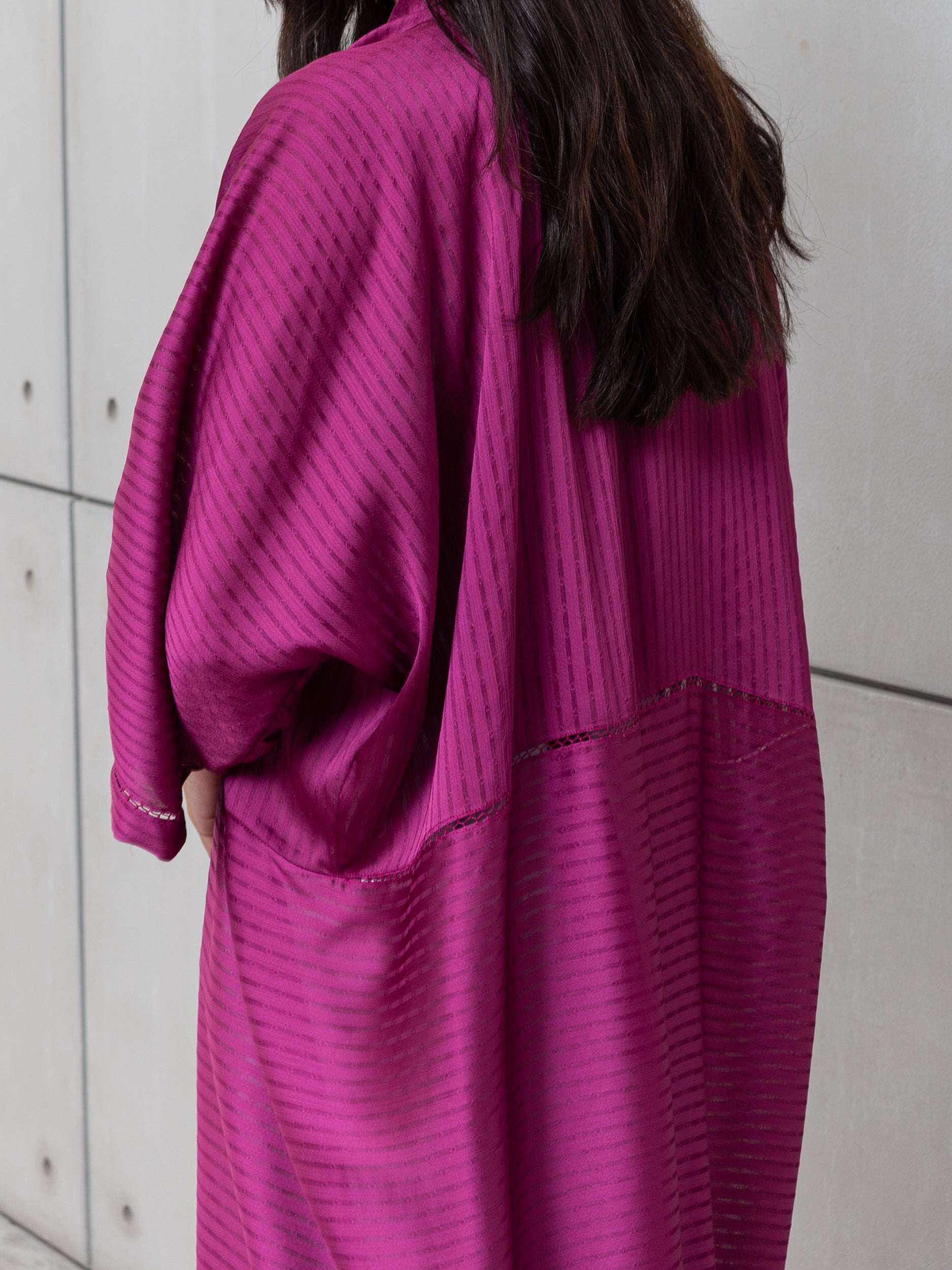 LOOSE STRIPE KAFTAN IN PINK