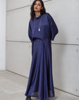 LOOSE STRIPE KAFTAN IN BLUE