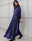 LOOSE STRIPE KAFTAN IN BLUE