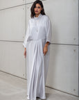 LOOSE STRIPE KAFTAN IN WHITE