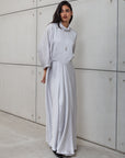 LOOSE STRIPE KAFTAN IN WHITE