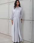 LOOSE STRIPE KAFTAN IN WHITE