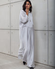 LOOSE STRIPE KAFTAN IN WHITE