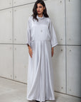 LOOSE STRIPE KAFTAN IN WHITE