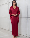 KAFTAN DRESS IN RED