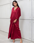 KAFTAN DRESS IN RED