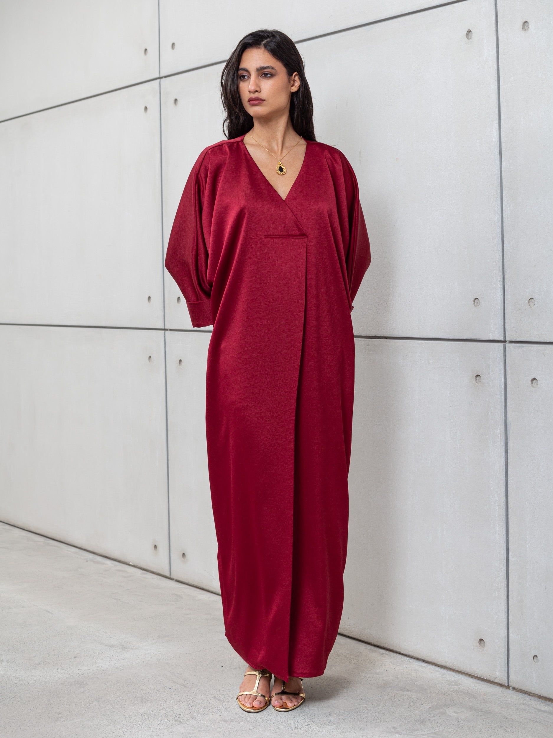 Kaftan Dress in Red