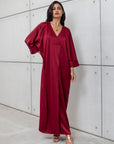 KAFTAN DRESS IN RED