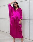 BUTTERFLY KAFTAN IN HOT PINK