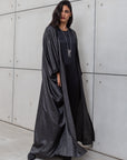 Butterfly Abaya in Metallic Black