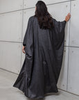 Butterfly Abaya in Metallic Black