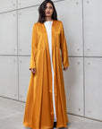 SATIN ABAYA IN GOLD