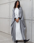 Butterfly Abaya in Metallic Silver