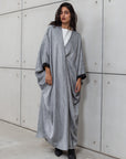 Butterfly Abaya in Metallic Silver