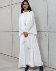 LOOSE ABAYA WITH UNDERDRESS IN WHITE